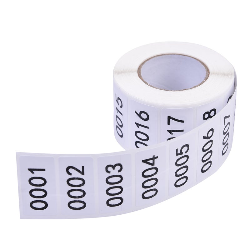 ZaneGear Inventory Labels - Consecutive Number Stickers 1-1000, Product Claiming, Moving Box Numbering 0.75" x 1.5" Size - Image 1